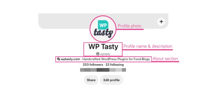 Another Pinterest best practice is to optimize your Pinterest profile