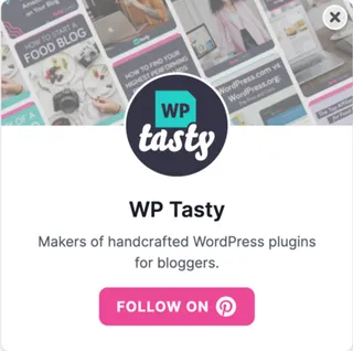 WP Tasty Pinterest Follow Box Example