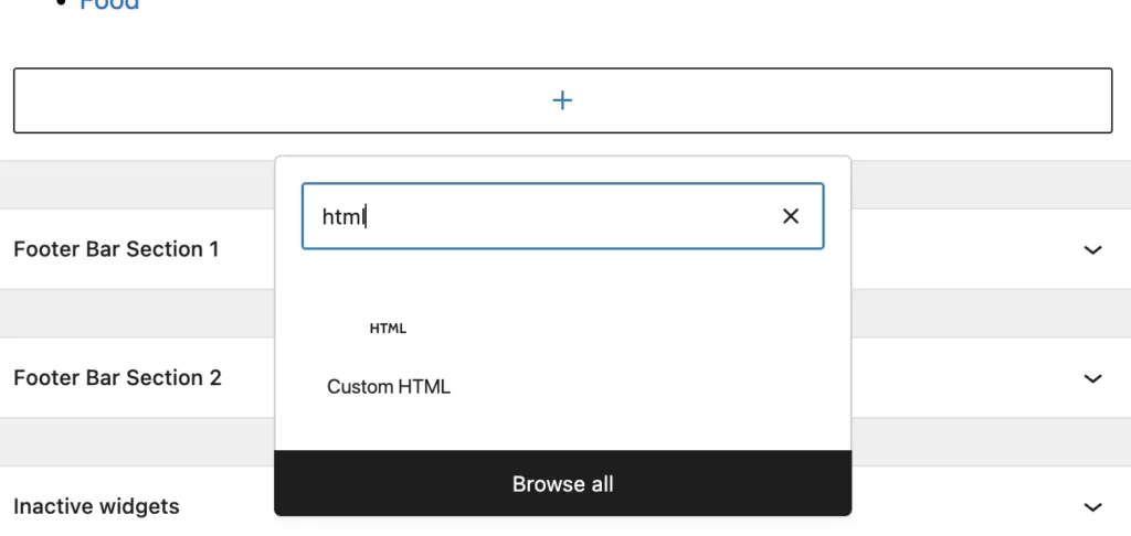 Add Custom HTML block widget to sidebar.