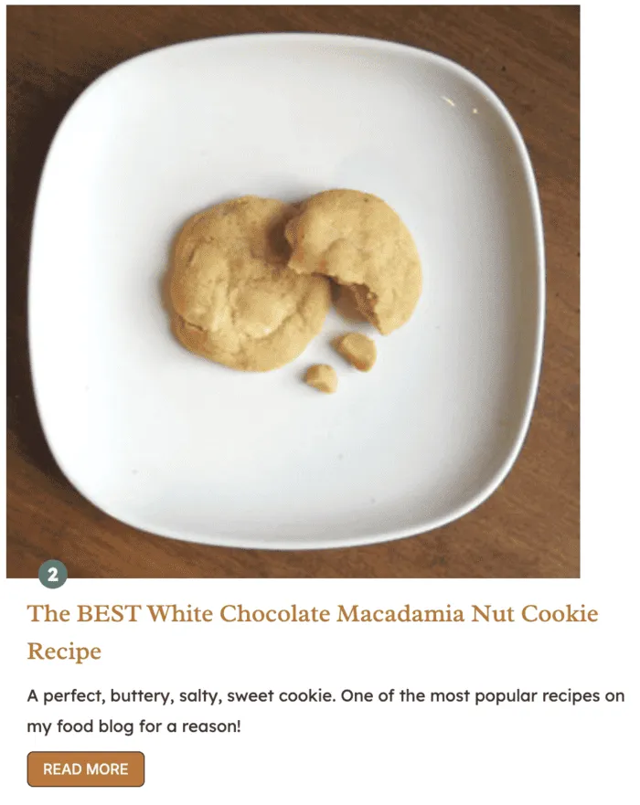 Caroline @ Whipped thee Blog's Best Whie Chocolate Macadamia Nut cookie in a roundup