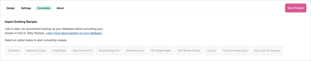 Tasty Recipes Converters Tab