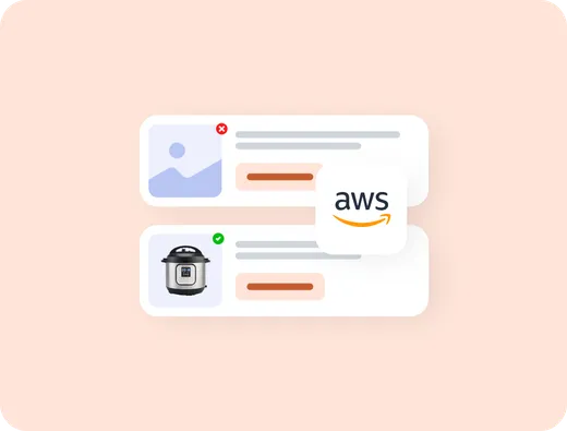 Comparison of a broken product image and a working Instant Pot image pulled automatically through the Amazon API