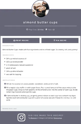 The Bold recipe card template for Tasty Recipes