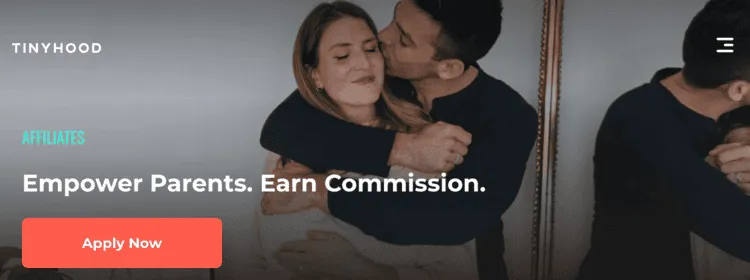 Tinyhood parenting affiliate programs banner