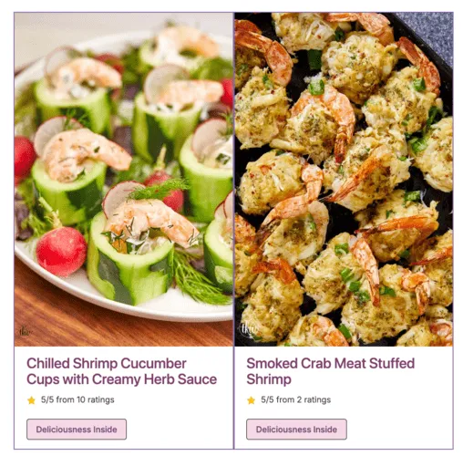 A screenshot of what Roundups 2.0 looks like on Lori's blog. This is an example from her 40 Delicious Meatless Recipes post.