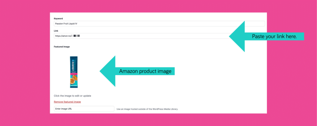 Tasty Links can automatically pull Amazon affiliate product images to your site.