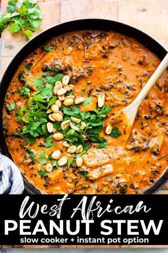 West African Peanut Stew pin showing optimal text.
