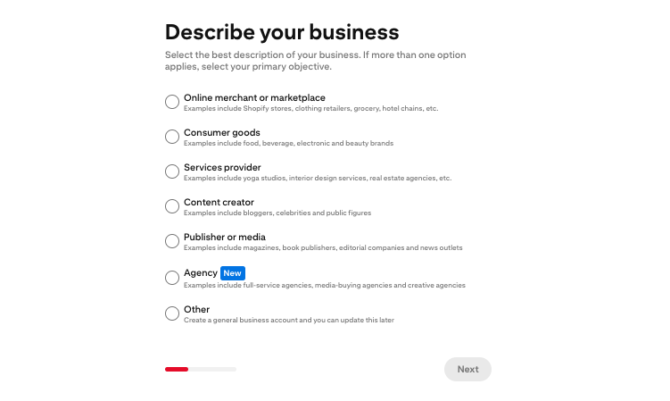 An image of some of the questions Pinterest asks when you switch to a Pinterest business account.