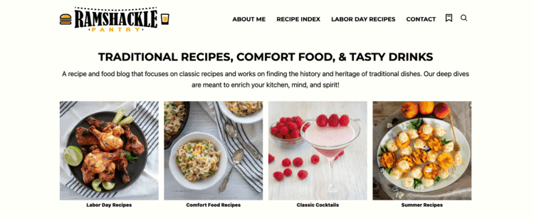 Ramshackle Pantry food blog banner