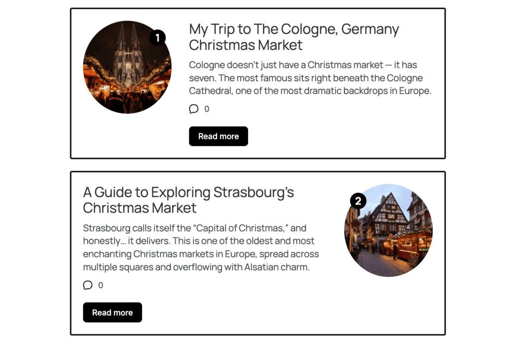 Travel roundup of European Christmas markets with Cologne and Strasbourg examples.