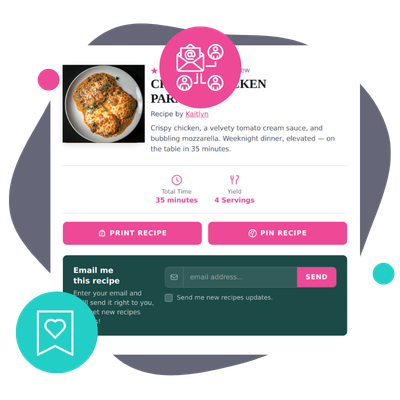 grow your food blog email list small featured image